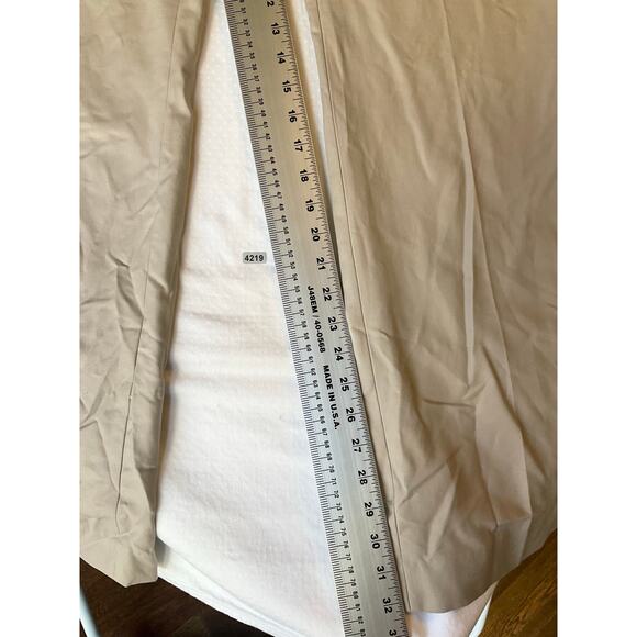 Banana Republic Women Flared Khaki Pants size 10 Beige Mid Rise Stretch NWT - Picture 4 of 10